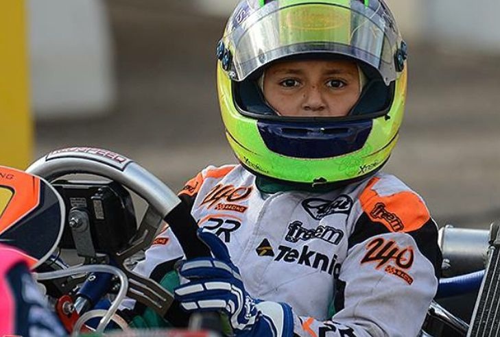 Isack Hadjar Ready For The Race At The 2017 IAME International Open (X30J) Championship