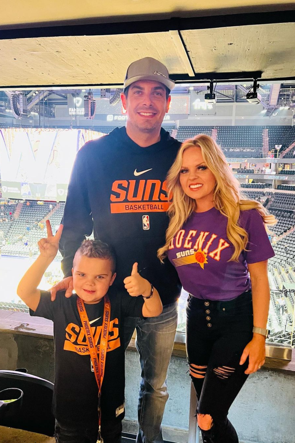 Jessica Friesen Enjoying Her Time With Husband And Child Watching Phoenix Suns Game