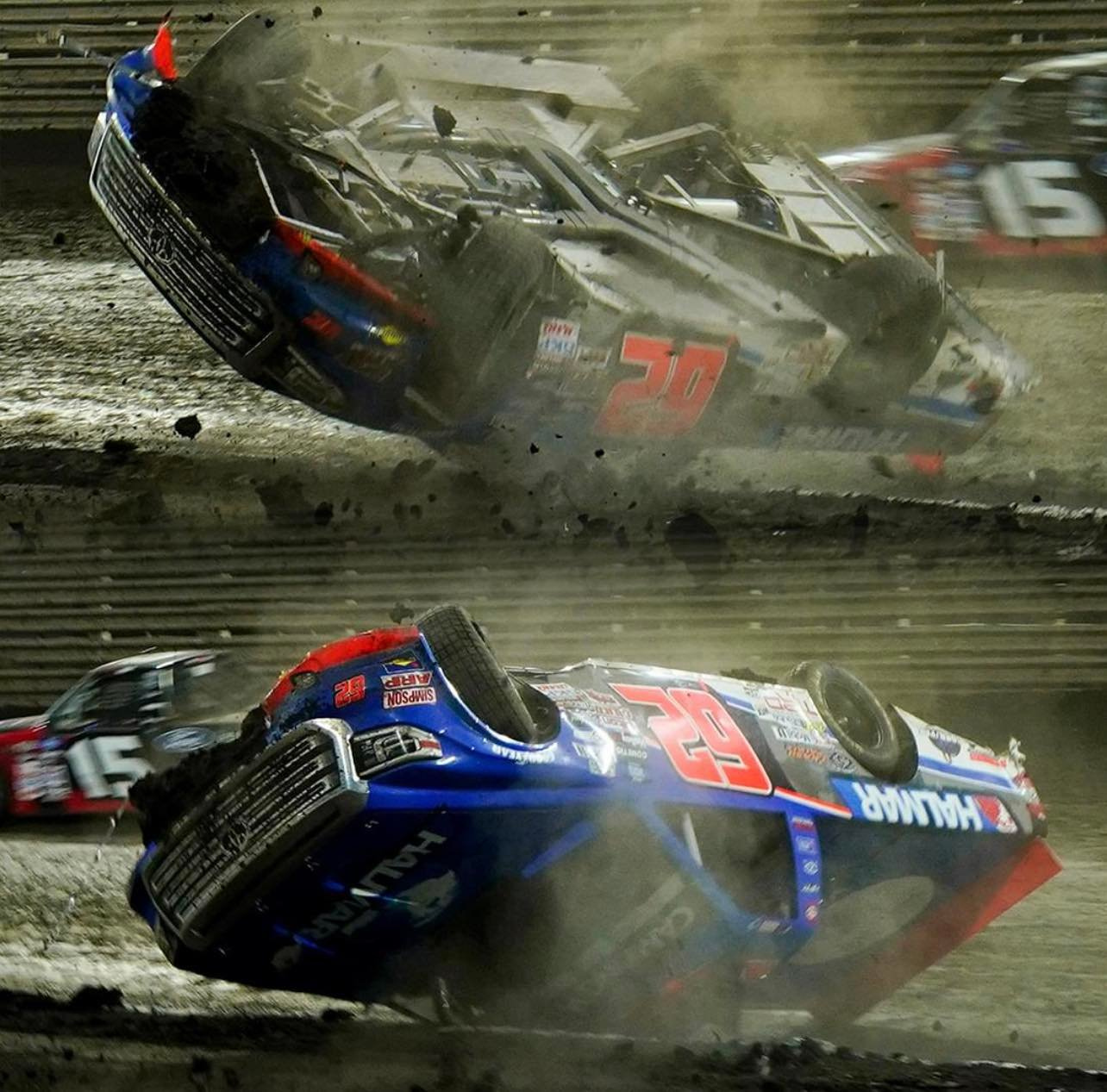 Jessica Friesen's Car After A Crash In the 2022 NASCAR Craftsman Truck Series At Knoxville Raceway
