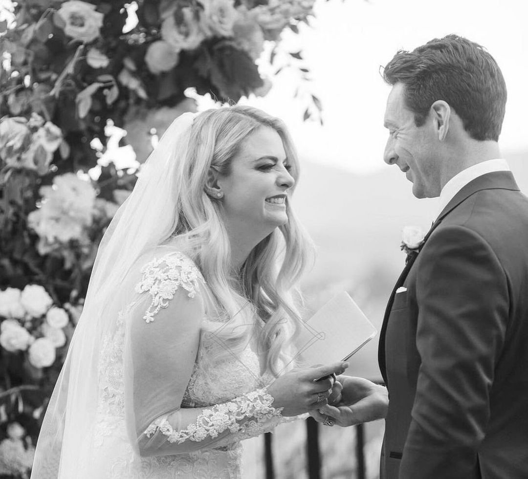 Simon Pagenaud And Hailey McDermott During Their Wedding Ceremony