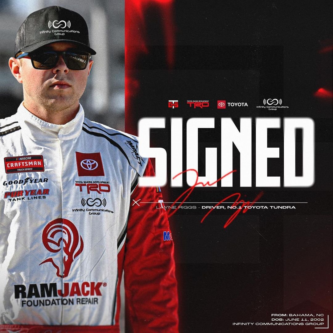 TRICON Garage Signed Layne Riggs To Drive The No. 1 Tundra At Atlanta Motor Speedway.
